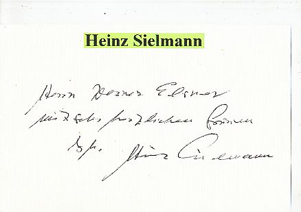 Heinz Sielmann † 2006 Tierfilmer  Autor Autogramm Karte original signiert 
