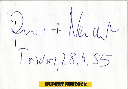 Rupert Neudeck † 2016 Gründer  Cap Anamur  Autor Autogramm Karte original signiert 