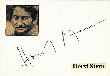 Horst Stern † 2019  Journalist  Autor Literatur Autogramm Karte original signiert 
