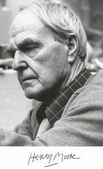 Henry Moore † 1986  England Bildhauer Zeichner  Autogramm Foto original signiert 