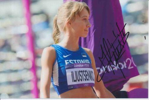 Anna Iljustsenko  Estland  Leichtathletik Autogramm Foto original signiert 