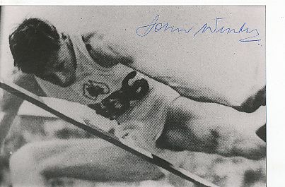 John Winter † 2007 Australien Olympiasieger 1948  Leichtathletik  Autogramm  Foto original signiert 