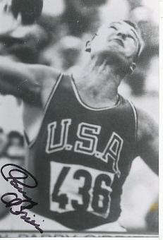Parry O’Brien † 2007 USA 2 x Olympiasieger 1952 + 1956 Leichtathletik  Leichtathletik  Autogramm   Foto original signiert 