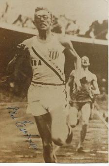 Ben Eastman † 2002  USA  2.OS Olympia 1932  Leichtathletik  Autogramm   Foto original signiert 