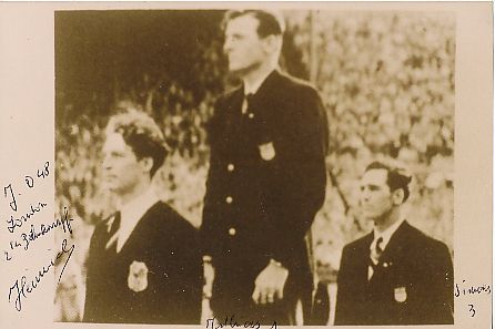 Ignace Heinrich † 2003 Frankreich  2.OS Olympia 1948  Leichtathletik  Autogramm   Foto original signiert 