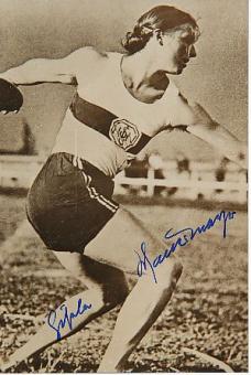 Gisela Mauermayer † 1995 Olympiasiegerin 1936   Leichtathletik  Autogramm   Foto original signiert 