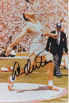 Al Oerter † 2007 USA 4 x Olympiasieger 1956 - 1968   Leichtathletik  Autogramm   Foto original signiert 