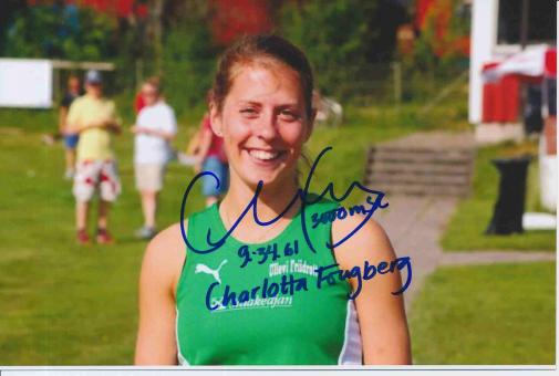 Charlotta Fougberg  Schweden  Leichtathletik Autogramm Foto original signiert 