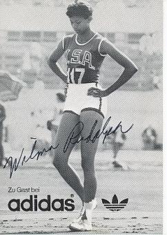 Wilma Rudolph † 1994 USA 3 x Olympiasiegerin 1960  Leichtathletik Autogrammkarte original signiert 