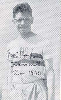 D.J.Thompson  USA  Olympiasieger 1960 Leichtathletik Autogrammkarte original signiert 