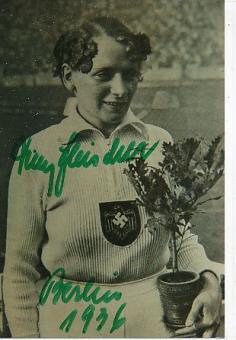Tilly Fleischer † 2005 Olympiasiegerin 1936  Leichtathletik Autogrammkarte original signiert 