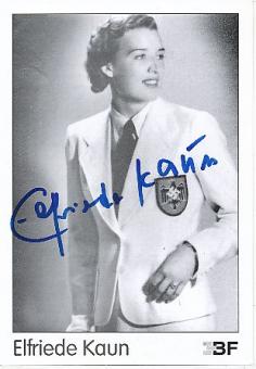 Elfriede Kaun † 2008  3.OS Olympia 1936  Leichtathletik Autogrammkarte original signiert 