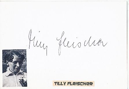 Tilly Fleischer † 2005 Olympiasiegerin 1936  Leichtathletik  Autogramm Karte original signiert 