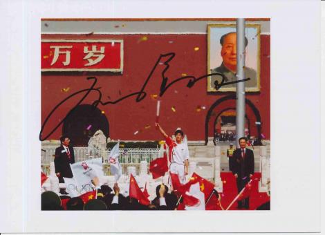Liu Xiang  China  Leichtathletik Autogramm 13x18 cm Foto original signiert 