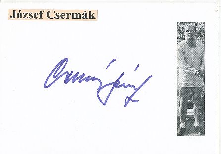 Jozsef Csermak † 2001  Ungarn  Olympiasieger 1952  Leichtathletik  Autogramm Karte original signiert 