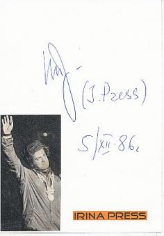 Irina Press † 2004 Rußland Olympiasiegerin 1960 + 1964    Leichtathletik  Autogramm Karte original signiert 