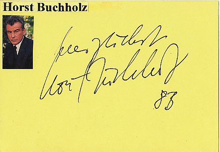 Horst Buchholz † 2003   Film & TV Autogramm Karte original signiert 