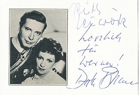 Ruth Leuwerik † 2016 & Borsche † 1982   Film & TV Autogramm Karte original signiert 