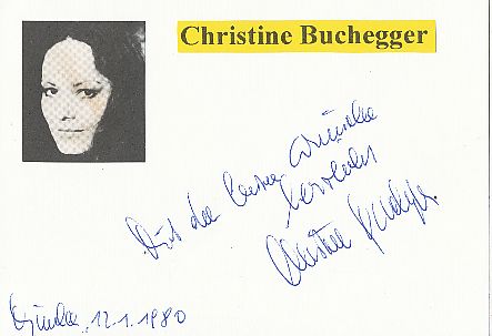 Christine Buchegger † 2014  Film & TV Autogramm Karte original signiert 