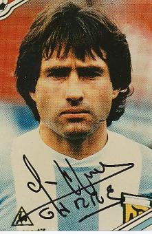 Oscar Garre  Argentinien Weltmeister WM 1986  Fußball Autogramm Foto original signiert 