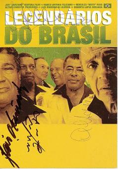 Legendarios Do Brasil 4 x  Weltmeister aus Brasilien  Fußball Autogrammkarte  original signiert 