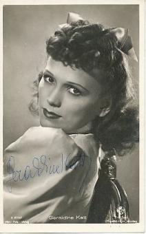 Geraldine Katt † 1995  Film & TV  Autogrammkarte original signiert 