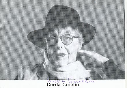Gerda Gmelin † 2003  Film & TV  Autogrammkarte original signiert 