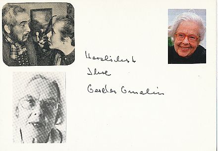 Gerda Gmelin † 2003   Film & TV Autogramm Karte original signiert 