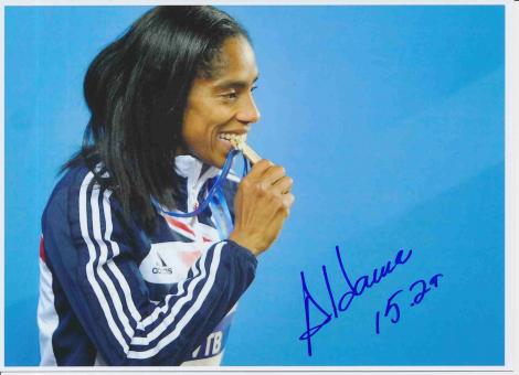 Yamile Aldama  Großbritanien  Leichtathletik Autogramm 13x18 cm Foto original signiert 