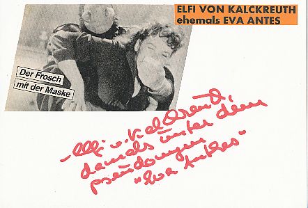 Elfi von Kalckreuth   Film & TV Autogramm Karte original signiert 