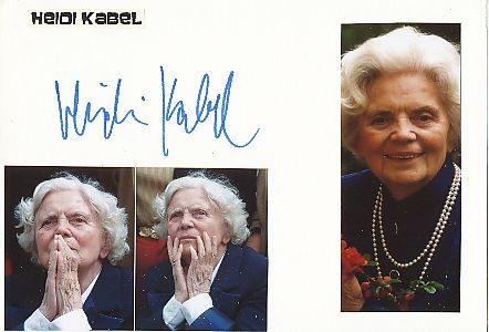 Heidi Kabel  † 2010   Film & TV Autogramm Karte original signiert 