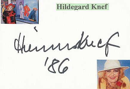 Hildegard Knef † 2002    Film & TV Autogramm Karte original signiert 
