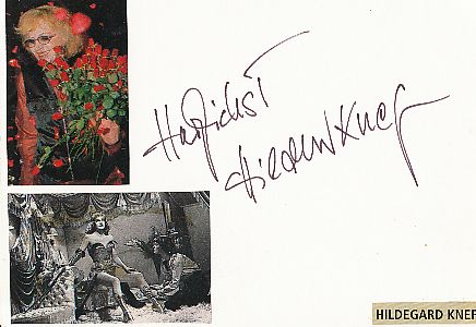 Hildegard Knef † 2002    Film & TV Autogramm Karte original signiert 