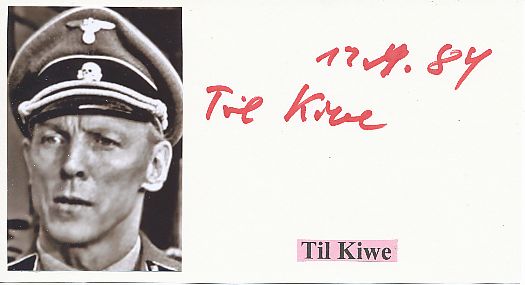 Til Kiwe † 1995   Film & TV Autogramm Karte original signiert 