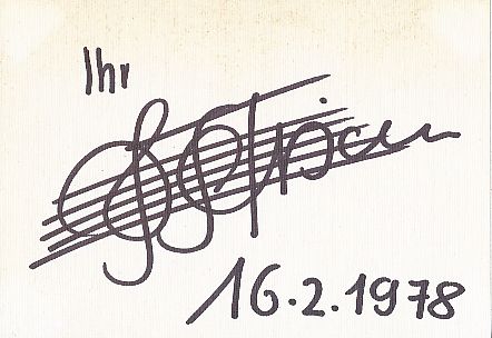 Gotthilf Fischer † 2020  Musik  Autogramm Karte original signiert 