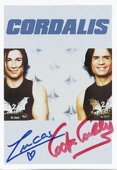 Costa Cordalis † 2019  & Lucas Musik  Autogrammkarte original signiert 