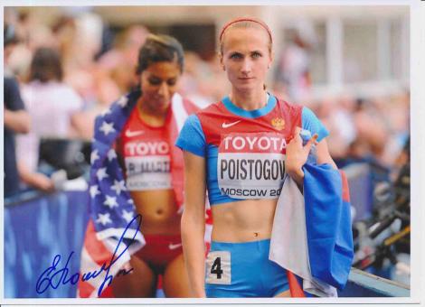 Yekaterina Poistogova  Rußland   Leichtathletik Autogramm 13x18 cm Foto original signiert 