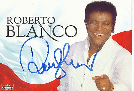 Roberto Blanco  Musik  Autogrammkarte original signiert 