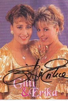 Gitti & Erika  Musik  Autogrammkarte original signiert 