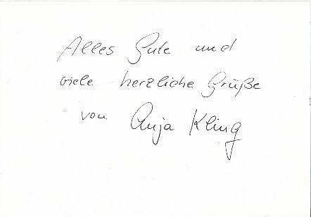 Anja Kling   Film & TV Autogramm Karte original signiert 