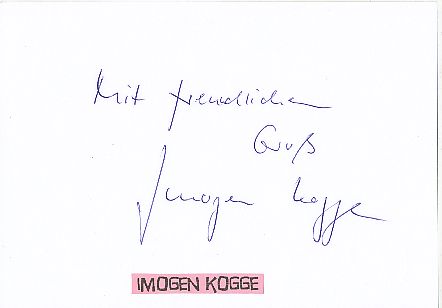 Imogen Kogge  Film & TV Autogramm Karte original signiert 