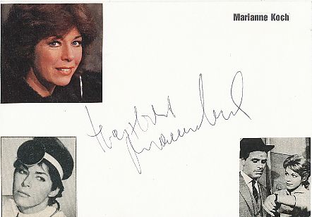 Marianne Koch  Film & TV Autogramm Karte original signiert 
