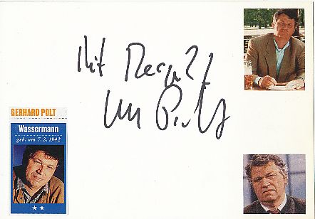 Gerhard Polt   Film & TV Autogramm Karte original signiert 