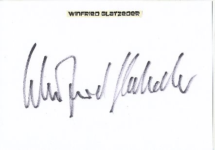 Winfried Glatzeder  Film & TV Autogramm Karte original signiert 