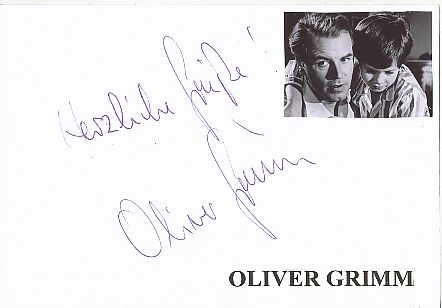 Oliver Grimm   Film & TV Autogramm Karte original signiert 