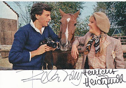 Heidi Brühl † 1991 & Bela Erny   Film & TV Autogramm Karte original signiert 