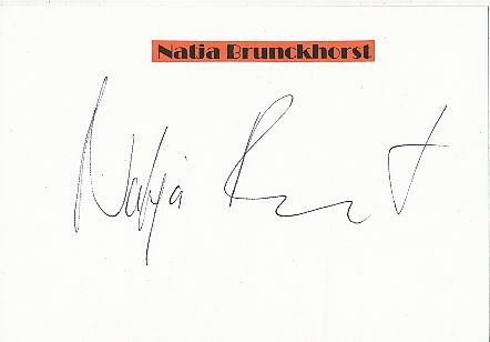 Natja Brunckhorst   Film & TV Autogramm Karte original signiert 