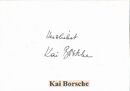 Kai Borsche  Regisseur  Film & TV Autogramm Karte original signiert 