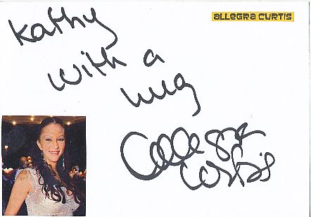 Allegra Curtis  Film & TV Autogramm Karte original signiert 