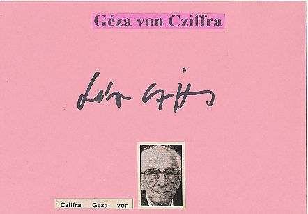 Géza von Cziffra † 1989 Ungarn Regisseur Film & TV Autogramm Karte original signiert 